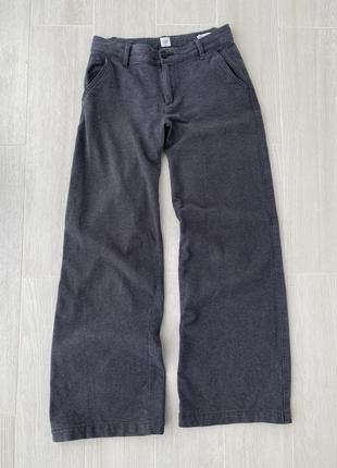 Серые брюки клеш wide leg от gap2 фото