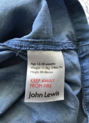Крутой джинсовый сарафан john lewis 12-18мес2 фото