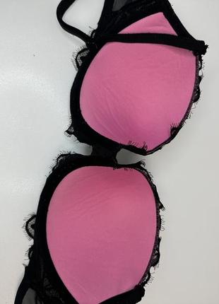 Комплект черного белья (составной) pink victoria secret4 фото