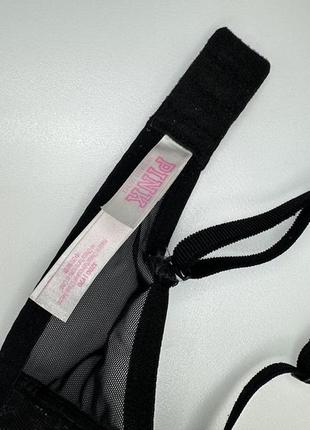 Комплект черного белья (составной) pink victoria secret5 фото
