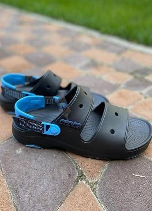 Крокс классік сандалі чорні crocs classic sandal all-terrain black / oxygen1 фото