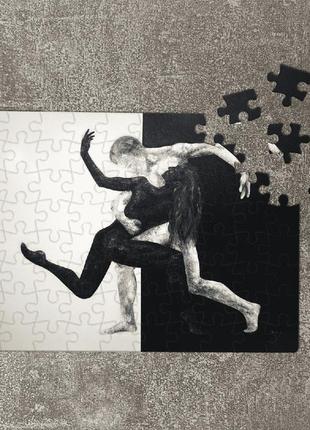 Пазл тіньовий і сонячний схил гори. картон а5, 80