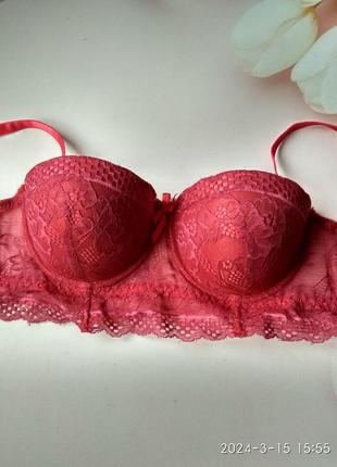 Кружевний бюстгалтер балконет розмір 75d