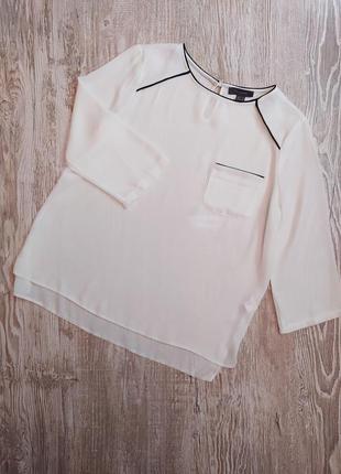 Базовая белая блузка с укороченным рукавом primark размер 142 фото