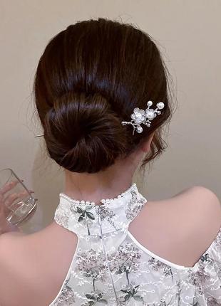 Ніжна китайська паличка для волосся квіти сакури3 фото