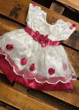 Детское платье с кружевом и вышивкой isabelle rose (изабель роуз 6-12 мес 68-80 см оригинал)