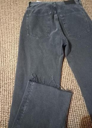 Стильные прямые штаны с необработаным низом pull&bear2 фото