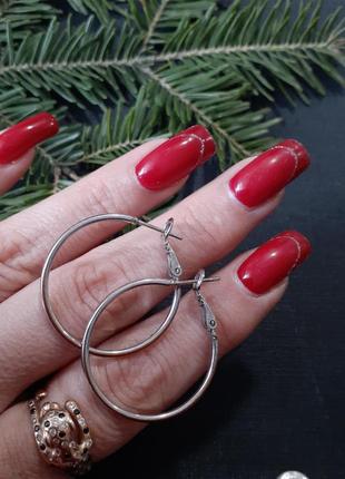 Серьги конго 🌼 кольца металлические швензы сережки колечки2 фото