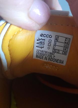 Кожаные кеды ecco р. eur40/ us 9-9,5 / 25,5cm. новые. оригинал8 фото