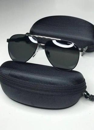 Солнцезащитные очки капля louis vuitton р 8013 polarized авиатор polaroid, черный, полароид