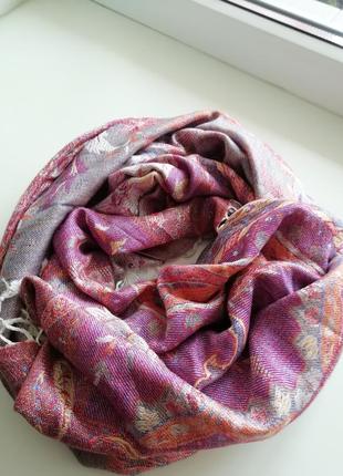 Красивый оригинальный кашемировый шарф палантин!! 100% кашемір!!3 фото