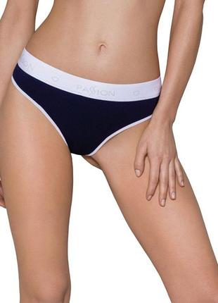 Спортивні трусики-стрінги passion ps007 panties navy blue, size m