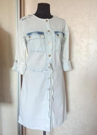 Michael kors джинсовое платье халат с длинным рукавом р.s коттон2 фото