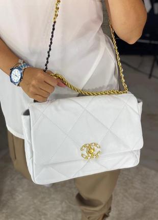 Сумка шкіряна жіноча біла