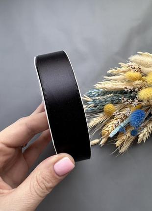 Атласна пакувальна стрічка преміум для квітів та тортів 25мм * 46м, можливе нанесення логотипу