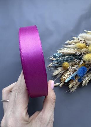 Атласна пакувальна стрічка преміум для квітів та тортів 25мм * 46м, можливе нанесення логотипу