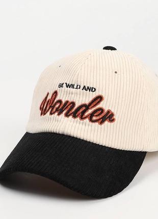 Кепка вельвет унісекс wonder - чорна