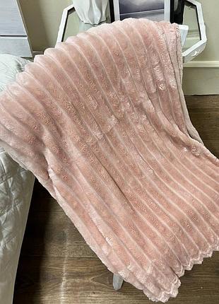 Плед шарпей в полоску евро размера 220х240 см