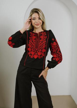 Вышиванка женская на льне "владана" s-2xl рр