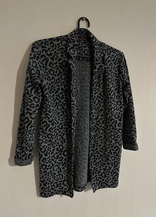 Женский пиджак жакет леопард кардиган2 фото