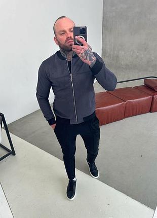 Бомбер замшевый на весну, курточка