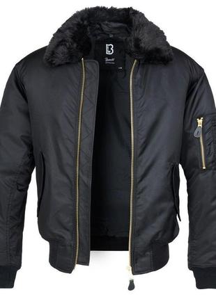 Brandit куртка brandit ma2 fur collar black (m)