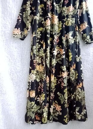 Вискозное миди платье в цветочный принт h&m4 фото
