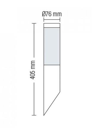 Фасадний світильник вуличний (цоколь е27, ip44, метал, хром) defne-12 фото