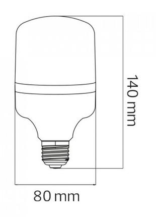Светодиодная лампочка мощная (20w/вт, цоколь е27, 4200к, 1650lm) промышленная led лампочка torch-202 фото