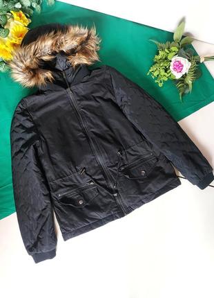 Комбинированная деми куртка парка