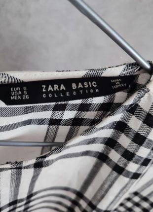 Zara футболка блуза у клітинку6 фото