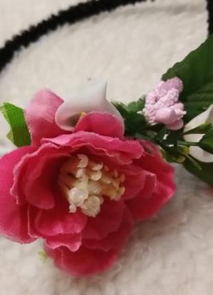 Ободок обруч на железном каркасе для волос