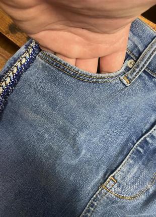 Женские джинсы (штаны, брюки) с лампасами river island (ривер айленд мрр идеал оригинал разноцветные)7 фото