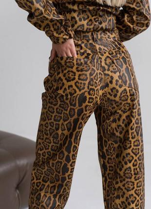 Леопардовые штаны, брюки6 фото