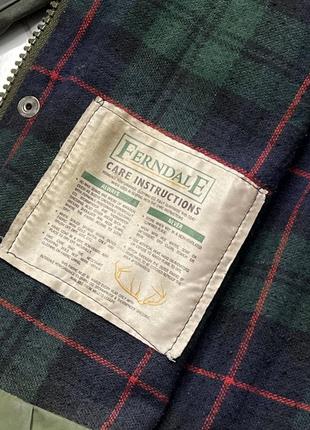 Ferndale men's sz large green oiled waxed jacket flannel lined6 фото