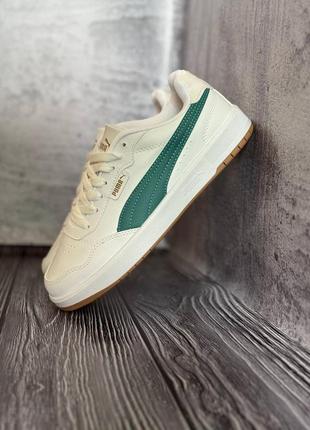 Мужские кроссовки puma court ultra lite white mint2 фото