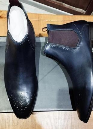 Стильные кожаные демисезонные ботинки известного бренда мужской обуви из нижочки gordon &amp; bros2 фото