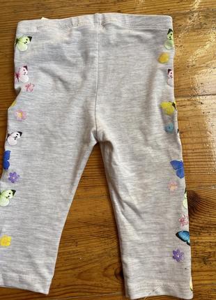 Лосины с бабочками для девочки h&m 92р 2
