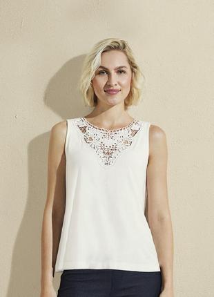Блузка женская вискоза без рукав белая