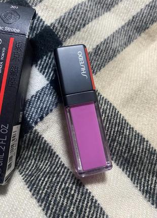 Лак блиск для губ 301 lilac strobe shiseido lacquer ink lip shine