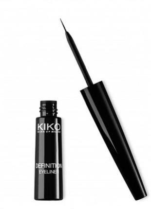 Жидкая подводка для глаз с кистью-аппликатором kiko 5ml2 фото