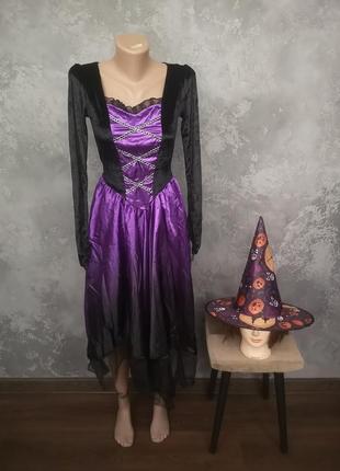 Карнавальный костюм платье хс ведьма шляпа хелоуин хэлоуин косплей xs