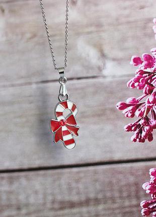 Кулон новорічний льодяник