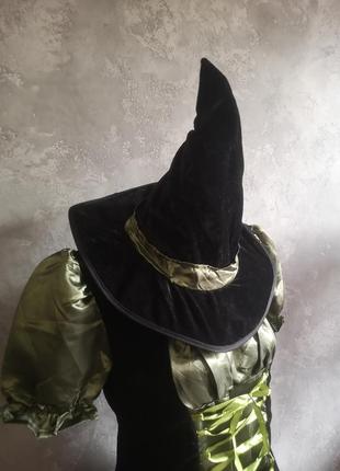 Карнавальный костюм платье шляпа колпак ведьма м 442 фото