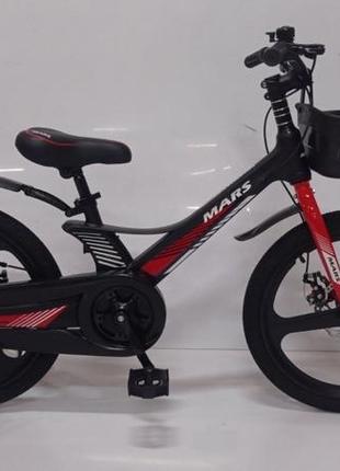 Детский двухколесный облегченный магниевый велосипед от 7 лет на 20 дюймов mars evoultion черный4 фото