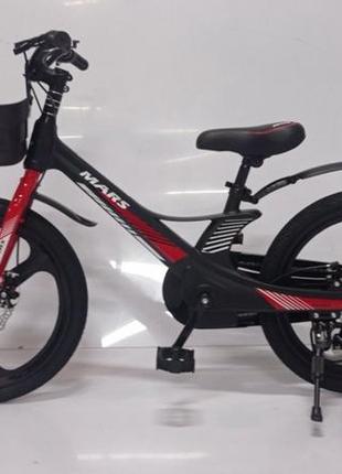 Детский двухколесный облегченный магниевый велосипед от 7 лет на 20 дюймов mars evoultion черный2 фото