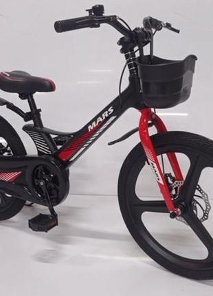 Детский двухколесный облегченный магниевый велосипед от 7 лет на 20 дюймов mars evoultion черный3 фото