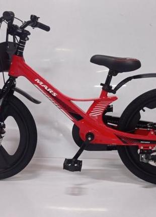 Детский двухколесный облегченный магниевый велосипед от 7 лет на 20 дюймов mars evoultion красный3 фото
