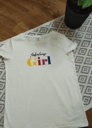 Детская футболка для девочки kiabi 11-12 лет