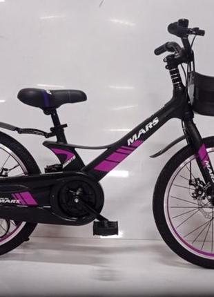 Дитячий двоколісний велосипед 20 дюймів магнієва рама на спицях mars-2 evoultion 20 дюймів рожевий3 фото